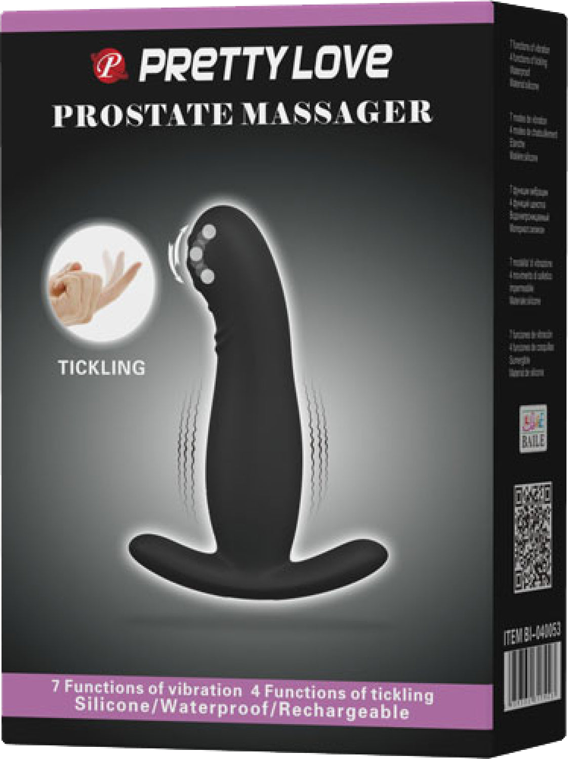 Pretty Love Vibrating Rechargeable Prostate Massager (Black)
