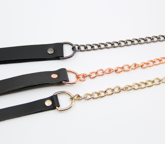 Lea048 Leather & Chain Lead