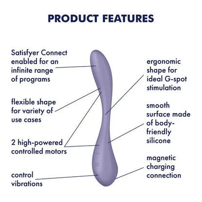 Satisfyer G-Spot Flex 5 - Lilac App Control Multivibrator