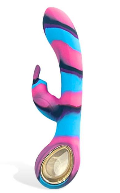 Colourful Camo Dini Vibrator Blue (Heating)