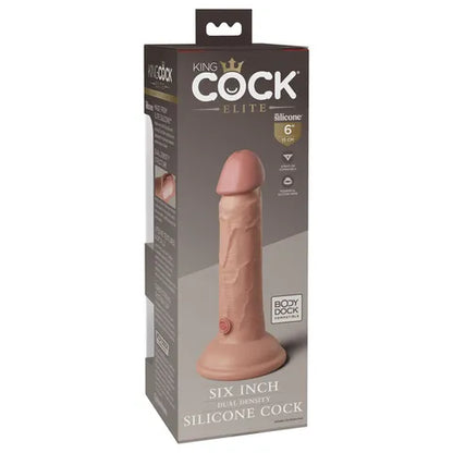 King Cock Elite 6'' Dual Density Cock - Flesh 15.2 cm Dong
