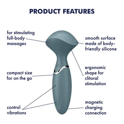 Satisfyer Mini Wand-er Vibrator - Grey