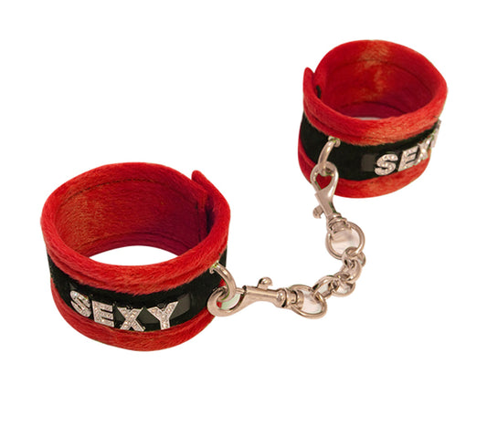 Han016A Fluffy Diamante Sexy Wrist Restraints