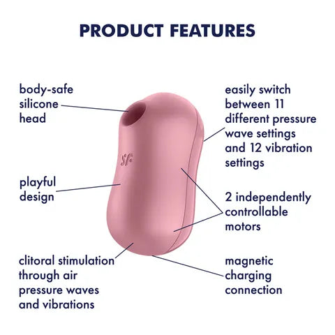 Satisfyer Cotton Candy Air Pulse - Light Red