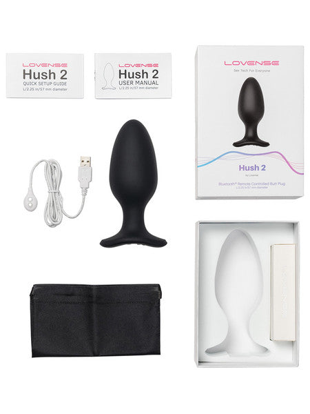 Hush 2 By Lovense Vibrating Butt Plug - 2.25
