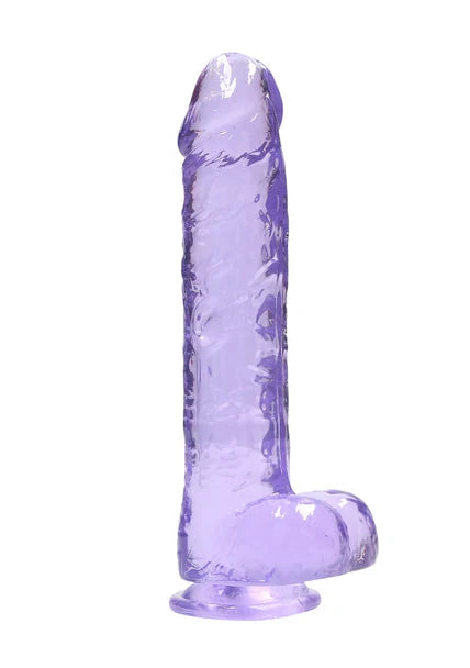 Realrock Realistic Dildo With Balls 10" / 25.4 cm Purple