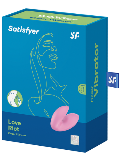Satisfyer Love Riot Finger Vibrator Stimulator - Pink