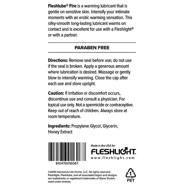 Fleshlube Fire 4oz Lubricant