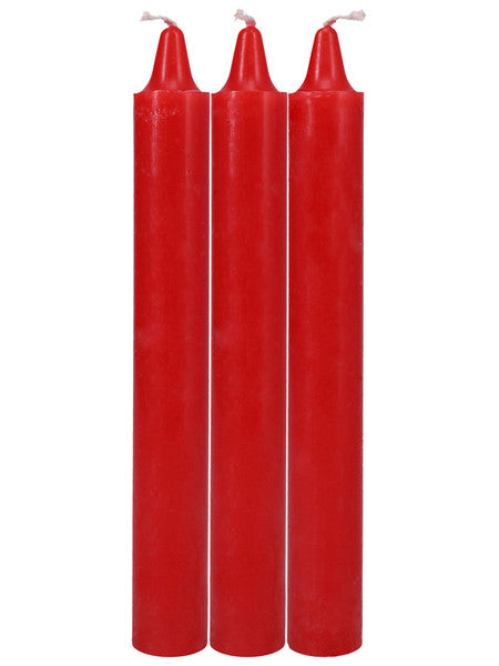 Japanese Drip Candles 3 Pack - Red