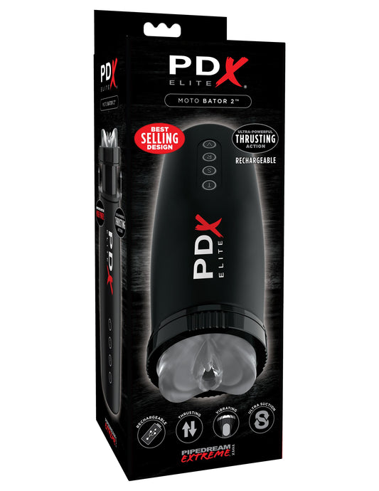 Pipedream Extreme Toyz Elite Motobator 2 - Black USB Rechargeable Powered Masturbator