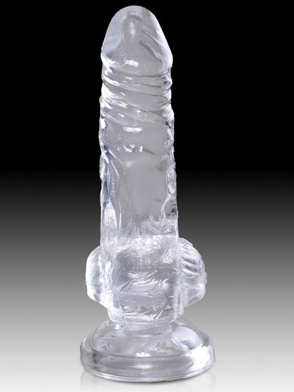 King Cock Clear 5'' Cock with Balls