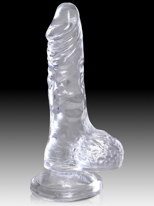 King Cock Clear 6'' Cock with Balls