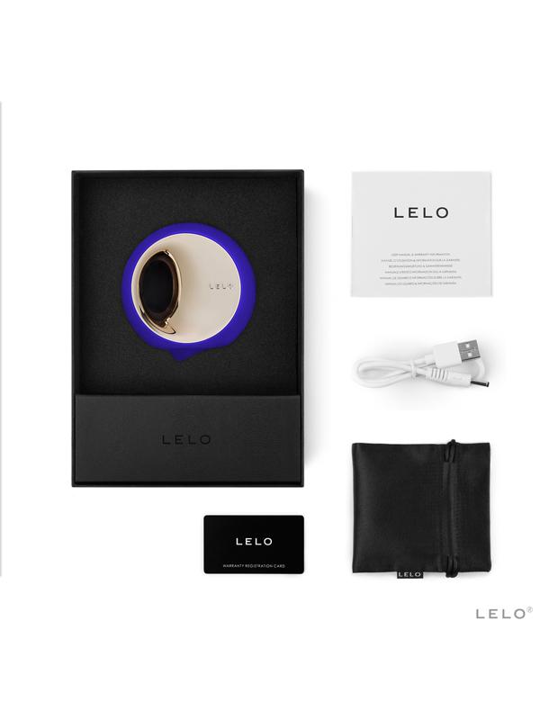 Lelo Ora 3 Luxurious Massager Vibrator Stimulator Ultra Smooth Rotating Node - Midnight Blue