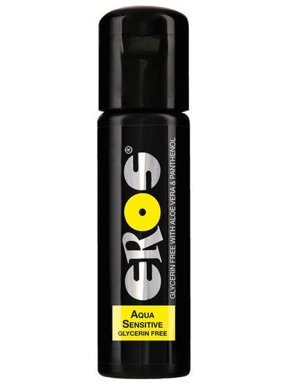 Eros Aqua Sensitive Glycerin Free 100ml Lubricant With Aloe Vera And Panthenol