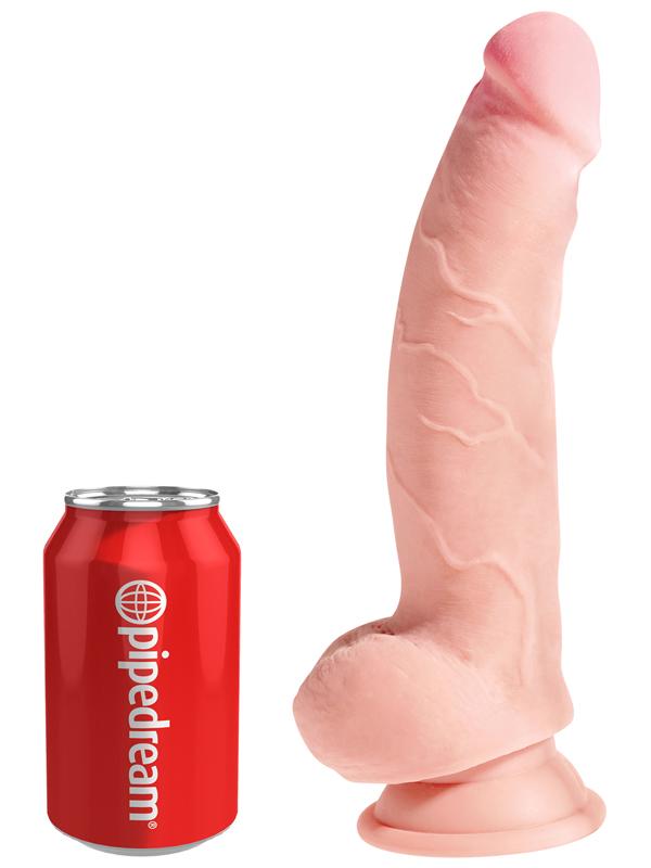 King Cock Plus 8'' Triple Density Fat Cock with Balls