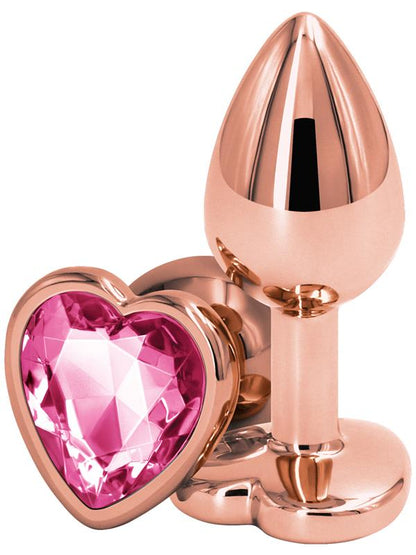 Rear Assets Rose Gold Heart Small Pink Gem