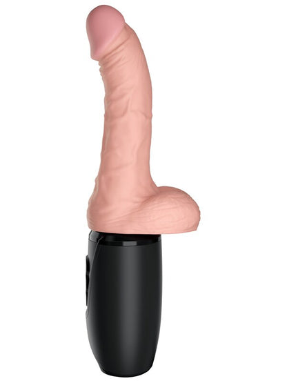 King Cock Plus 6.5'' Thrusting Cock with Balls - Flesh 16.5 cm Thrusting Dong