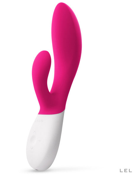 Lelo Ina Wave 2 Powerful Vibrator Wider Range Of Intensities Triple Action Massager - Cerise