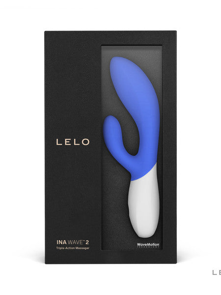 Lelo Ina Wave 2 Powerful Vibrator Wider Range Of Intensities Triple Action Massager - California Sky