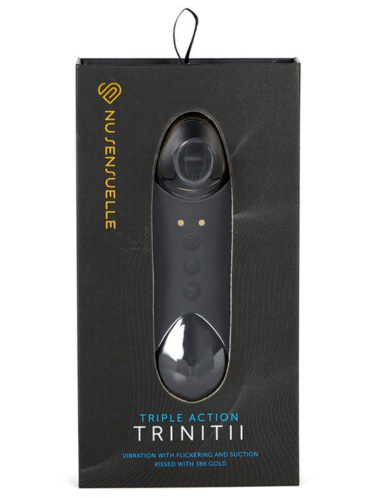 NU Sensuelle Trinitii Clitoral Sucking Toy Tongue Vibrator - 18K Gold Edition