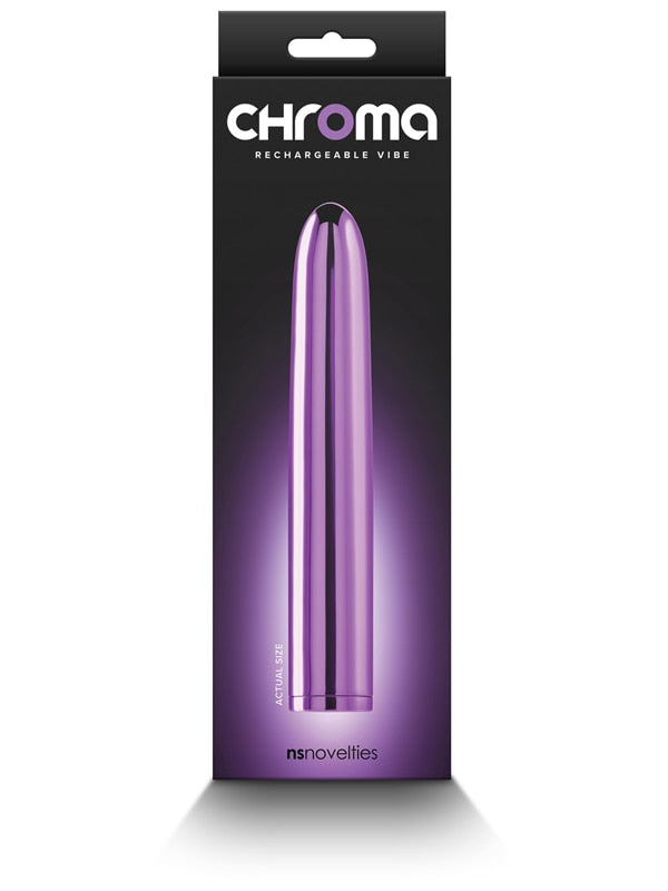 Chroma - Purple - Metallic Purple 17 cm USB Rechargeable Vibrator
