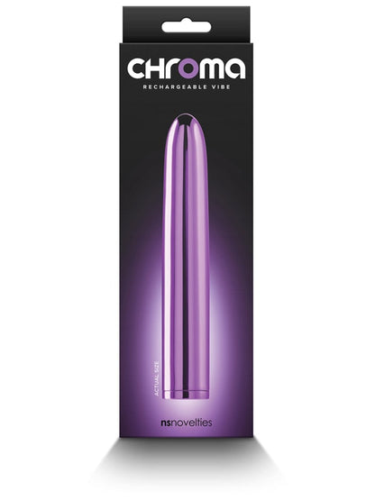 Chroma - Purple - Metallic Purple 17 cm USB Rechargeable Vibrator