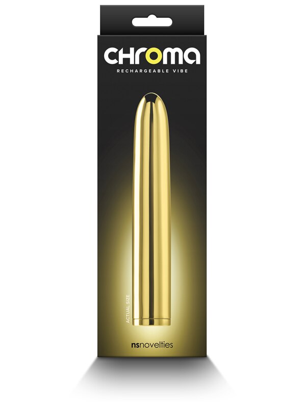 Chroma - Gold - Gold 17 cm USB Rechargeable Vibrator
