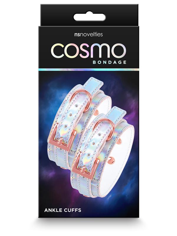 Cosmo Bondage Ankle Cuffs - Rainbow - Metallic Rainbow Restraints