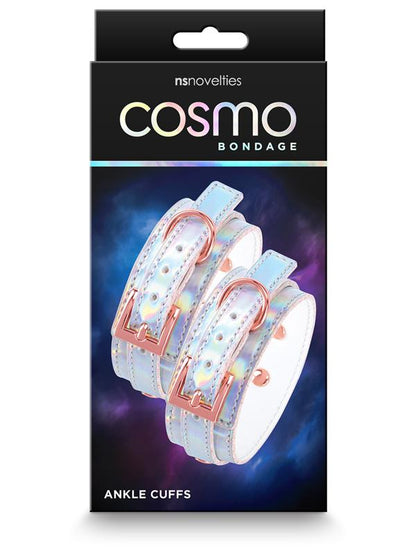 Cosmo Bondage Ankle Cuffs - Rainbow - Metallic Rainbow Restraints