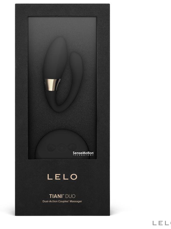 Lelo Tiani Duo Powerful Vibrator Dual Sensation Couples Massager Suit All Body Shape - Black