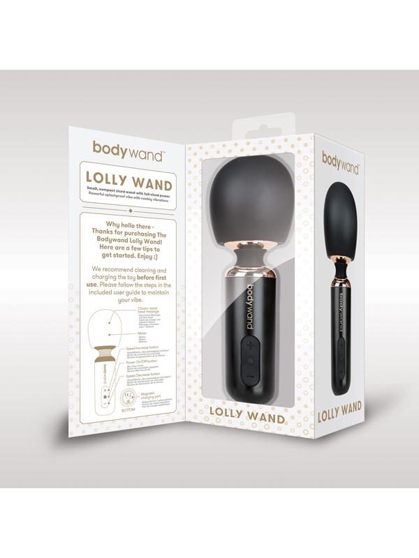 Bodywand Lolly Wand - Black USB Rechargeable Compact Massage Wand
