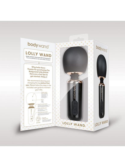 Bodywand Lolly Wand - Black USB Rechargeable Compact Massage Wand