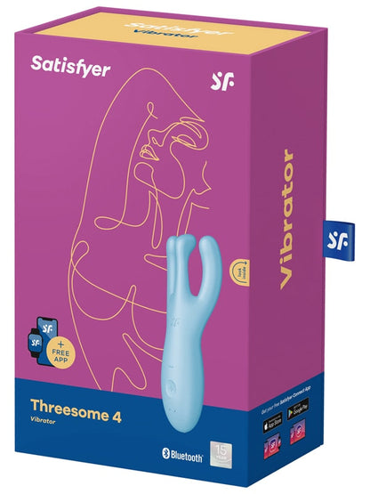 Satisfyer Threesome 4 App Control Stimulator - Blue