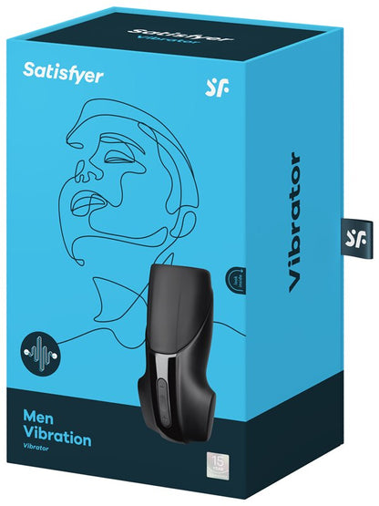 Satisfyer Men Vibration - Black USB Rechargeable Masturbator