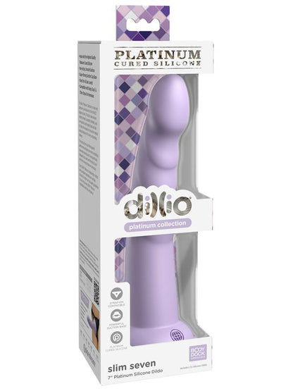 Dillio Platinum Slim Seven - Purple - Purple 17.8 cm (7'') Dong