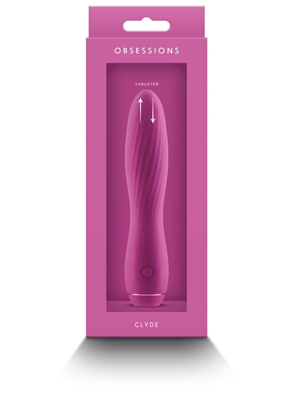 Obsessions Clyde - Dark Pink - Dark Pink 17.2 cm USB Rechargeable Vibrator