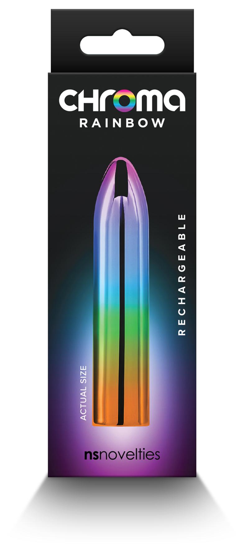 Chroma Rainbow - Medium - Metallic Rainbow 9 cm USB Rechargeable Mini Vibrator