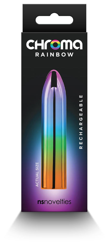 Chroma Rainbow - Medium - Metallic Rainbow 9 cm USB Rechargeable Mini Vibrator