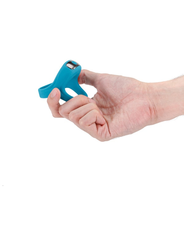 Renegade Emperor - Teal - Teal USB Rechargeable Vibrating Cock & Ball Rings