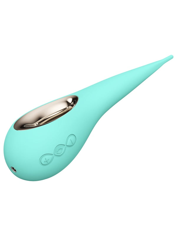 Lelo Dot High-Tech Suction Intense Vibrator Stimulator Totally Waterproof Design - Aqua