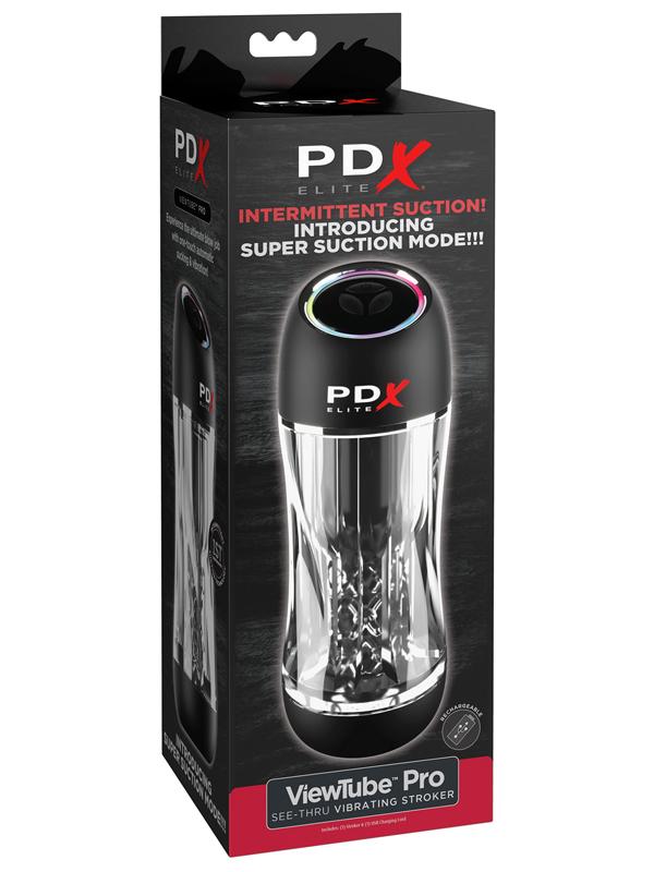 PDX Elite ViewTube Pro - Clear USB Rechargeable Auto Sucking Stroker