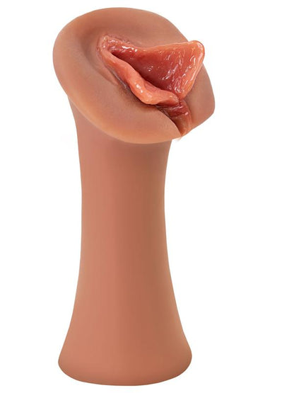 PDX Extreme Wet Pussies - Luscious Lips - Tan - Tan Self-Lubricating Vagina Stroker