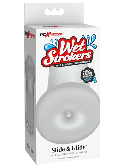 PDX Extreme Wet Stroker - Slide & Glide - Clear Vagina Stroker