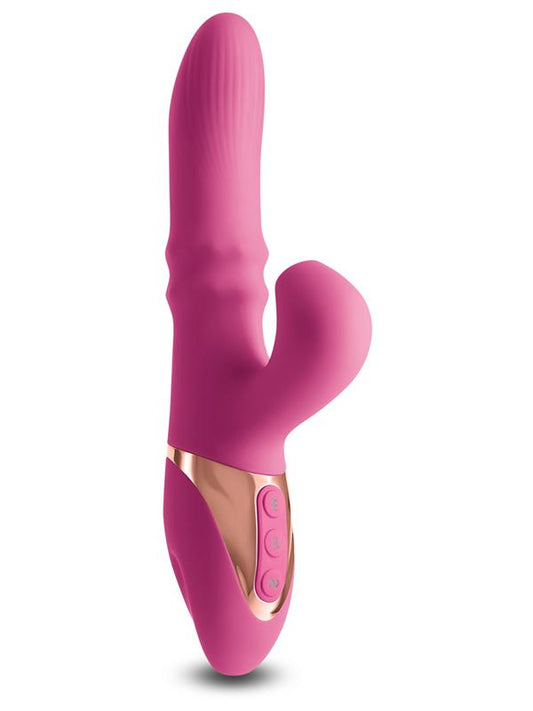 INYA Enamour - Pink - Pink 31.5 cm USB Rechargeable Vibrator with Air Pulse