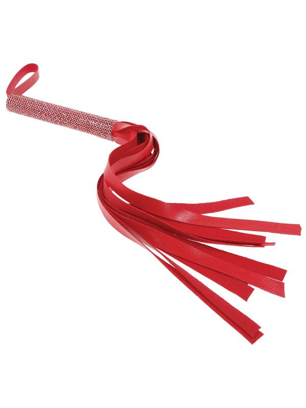 Sex & Mischief Amor Sparkle Flogger - Red 33 cm Flogger Whip