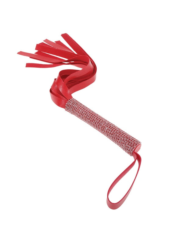 Sex & Mischief Amor Sparkle Flogger - Red 33 cm Flogger Whip
