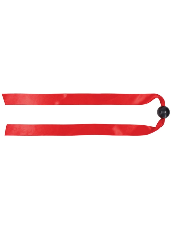 Sex & Mischief Amor Satin Ball Gag - Red/Black Mouth Restraint