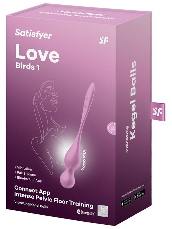 Satisfyer Love Birds 1 - Pink - Pink USB Rechargeable Pelvic Floor Trainer with App Control