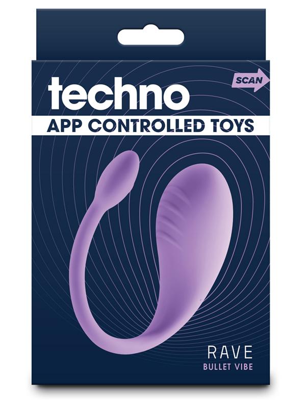 Techno - Rave - Purple - Purple USB Rechargeable Vibrator with App Control