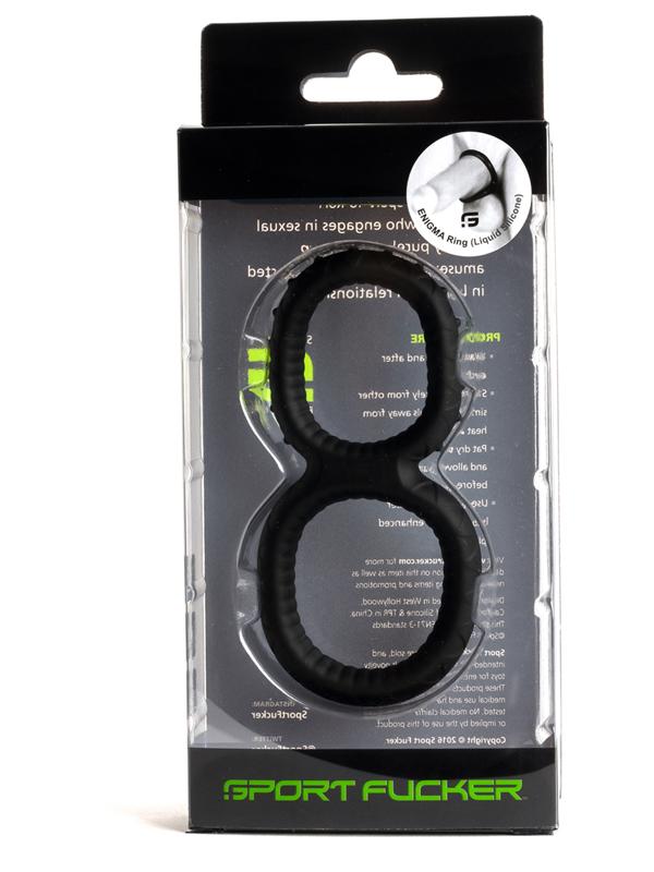 Sport Fucker Enigma Ring - Black Cock & Ball Ring